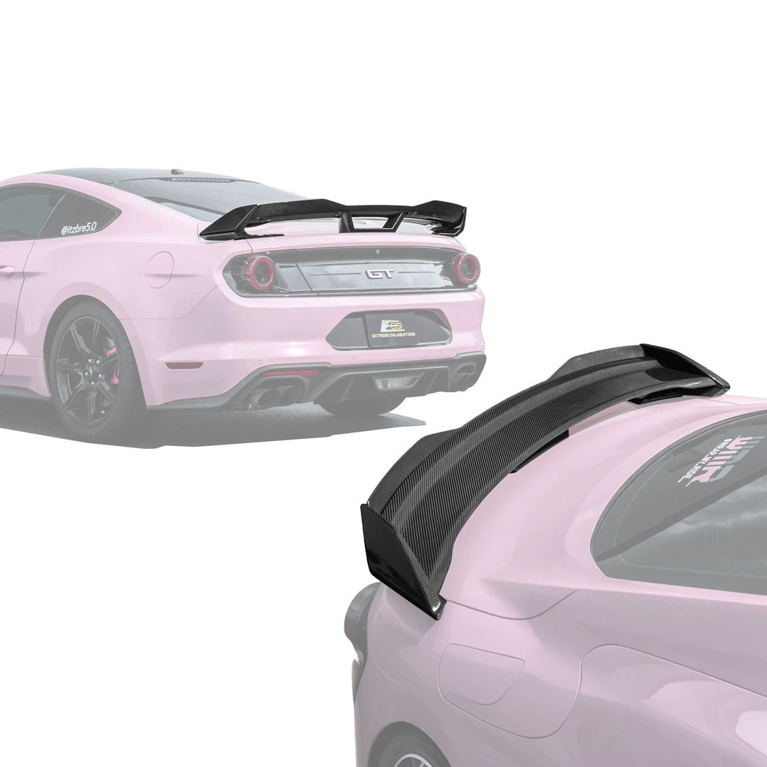 2015-2023 Mustang | Dark Horse Style Carbon Fiber Rear Wickerbill Spoiler