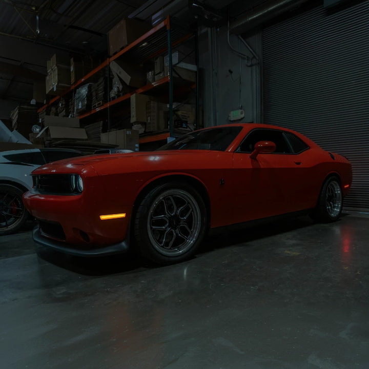 2015-23 Dodge Challenger | Front Bumper Amber LED Reflector Side Marker Light