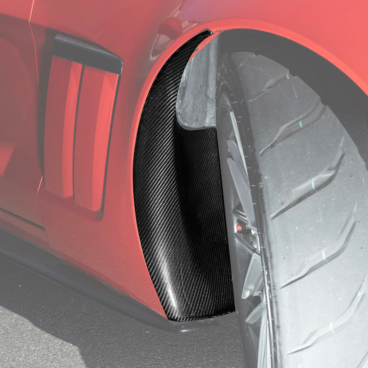 Corvette C6 Carbon Fiber Factory Style Front Fender Rear Extension Splash Guards