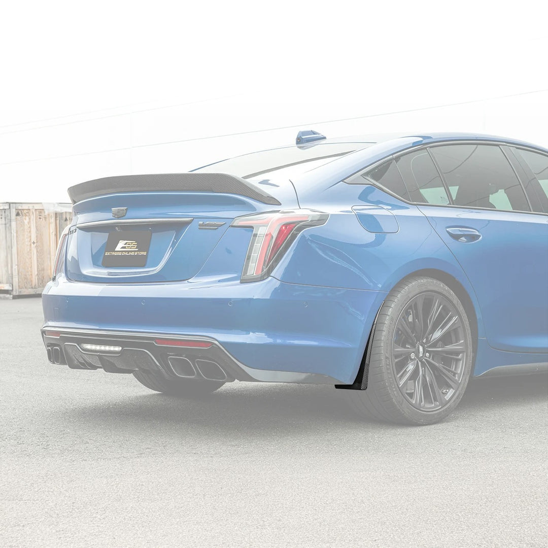 2020-Present Cadillac CT5 &amp; CT5-V Blackwing | Carbon Fiber Mud Flaps Splash Guards