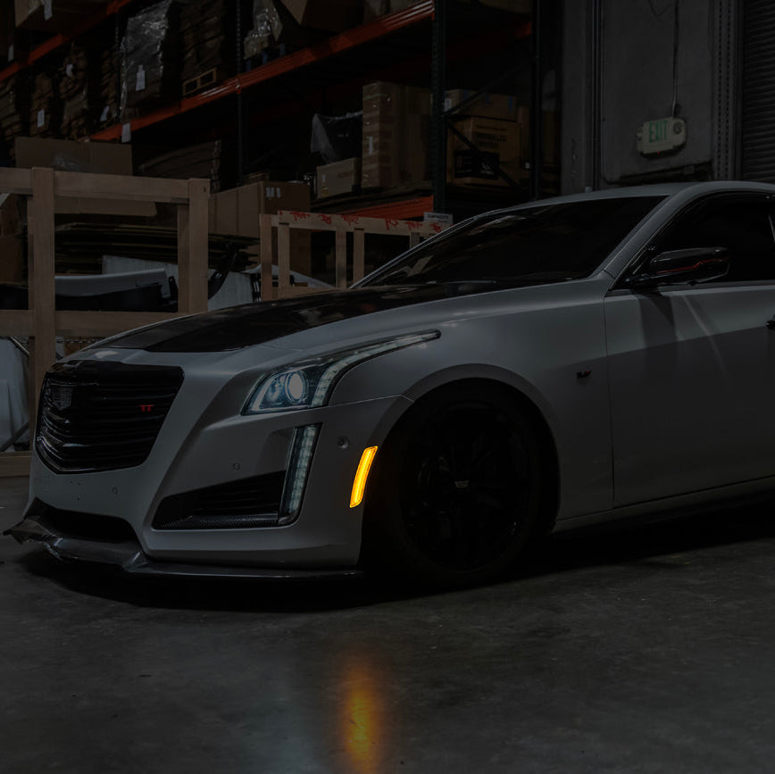 2014-19 Cadillac ATS &amp; CTS | Front Bumper Amber LED Side Marker Lights