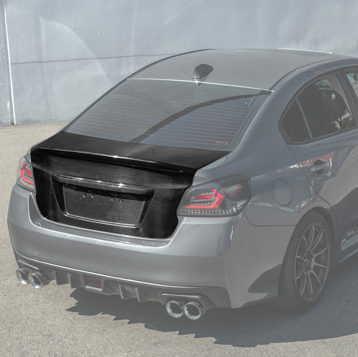 2015-2021 Subaru WRX &amp; WRX STI | JDM Carbon Fiber Rear Trunk with Integrated Ducktail Spoiler Wing