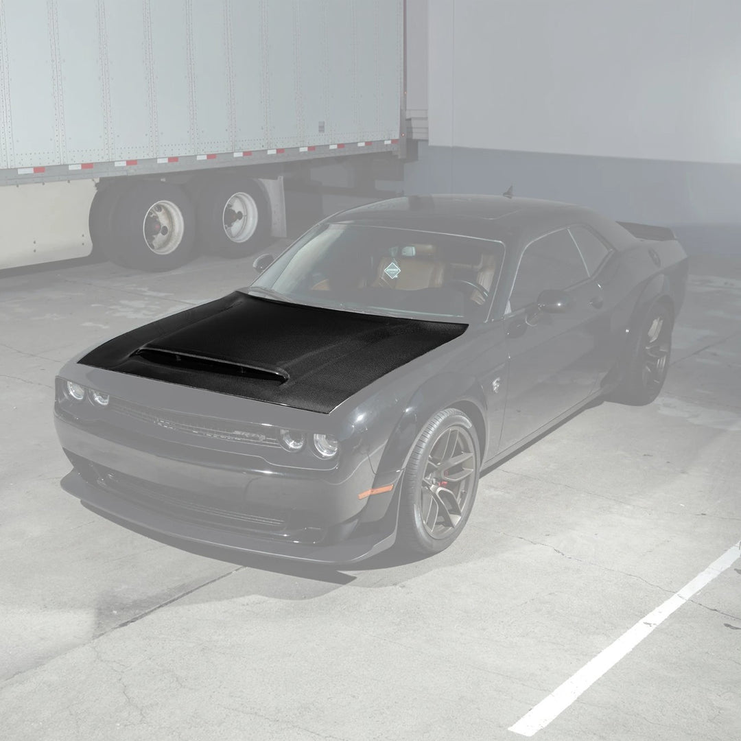 2008-23 Dodge Challenger | SRT Demon Style Carbon Fiber Scooped Front Hood