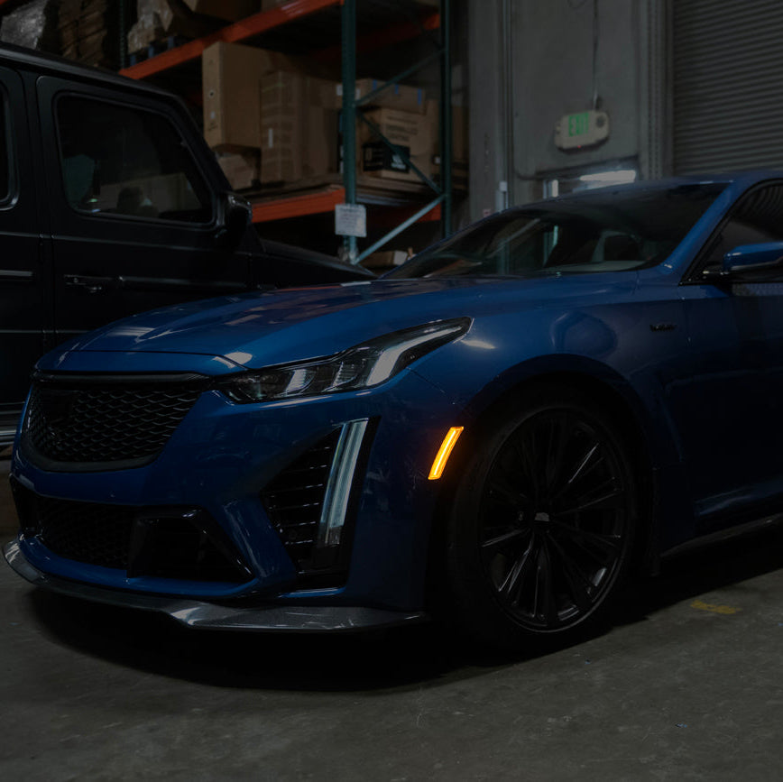 2020-Up Cadillac CT5 | Front Bumper Amber LED Side Marker Lights
