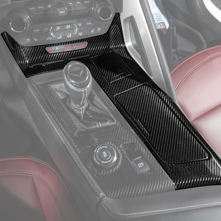 Corvette C7 | Carbon Fiber Center Console Bezel Cup Holder Trim Panel