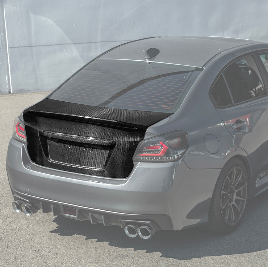 2015-2021 Subaru WRX &amp; WRX STI | JDM Carbon Fiber Rear Trunk with Integrated Ducktail Spoiler Wing
