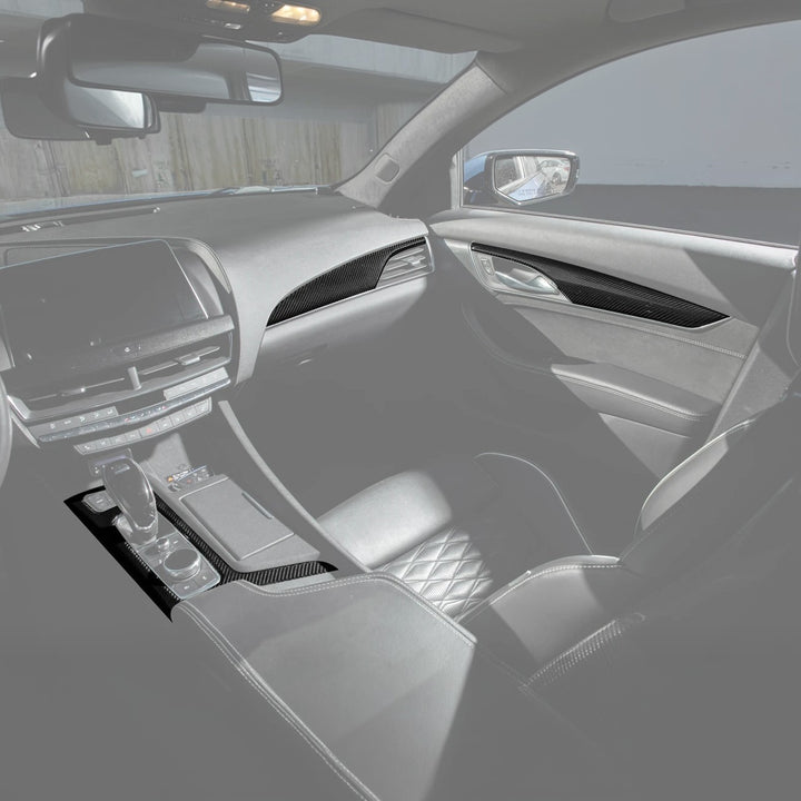2020-Up Cadillac CT5 Dry Carbon Fiber Interior Trim Cover Set
