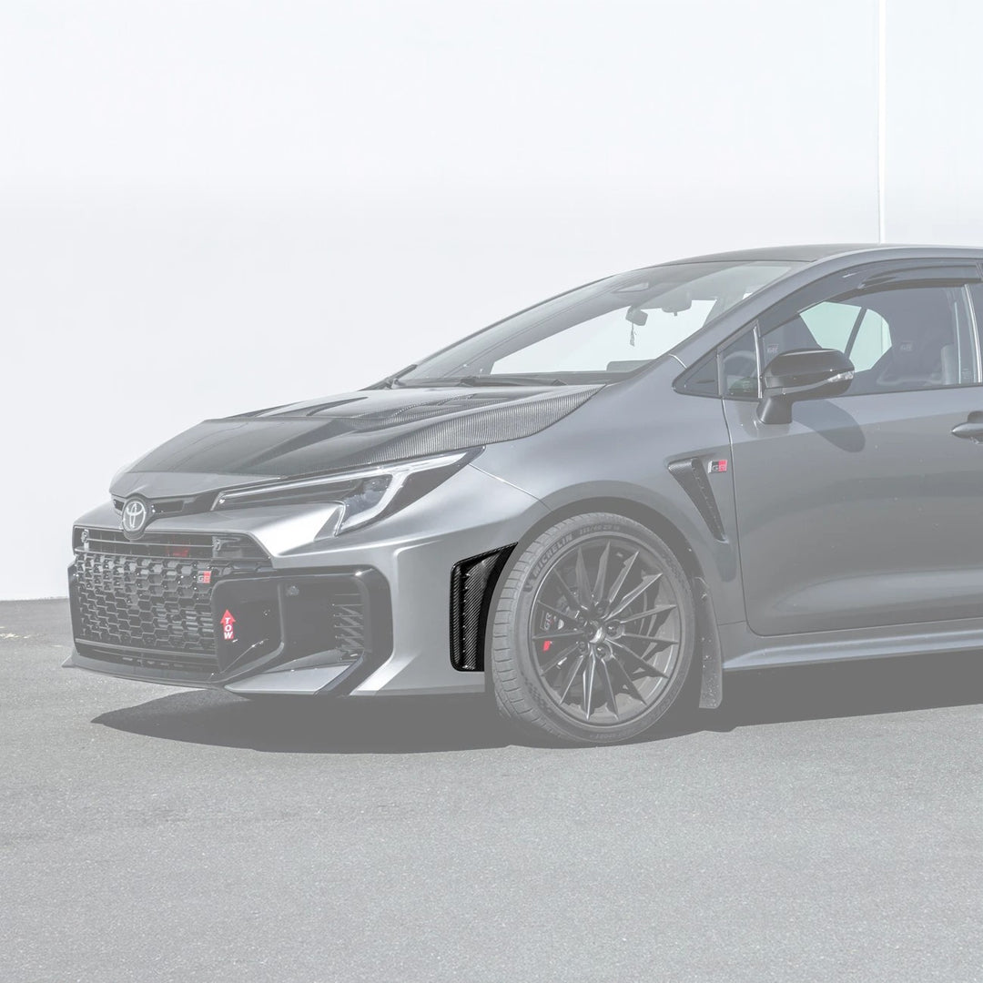 2025-Up Toyota GR Corolla Carbon Fiber Factory Style Front Bumper Side Vent Garnishes