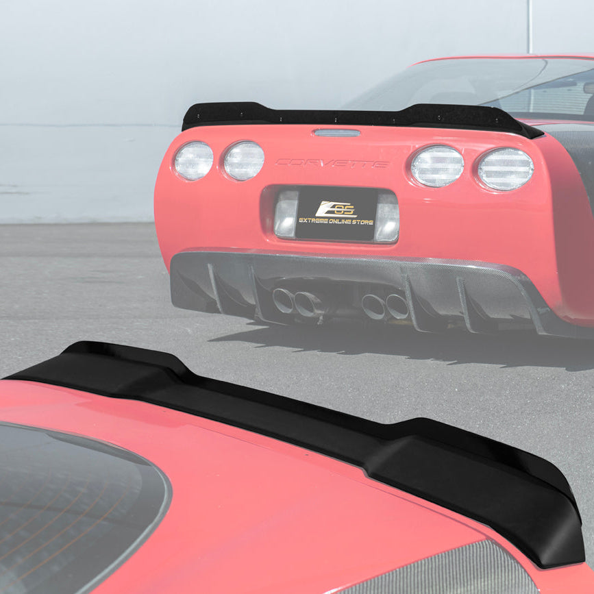 Corvette C5 ZR1 Extended GLOSSY BLACK Rear Trunk Lid Wickerbill Spoiler
