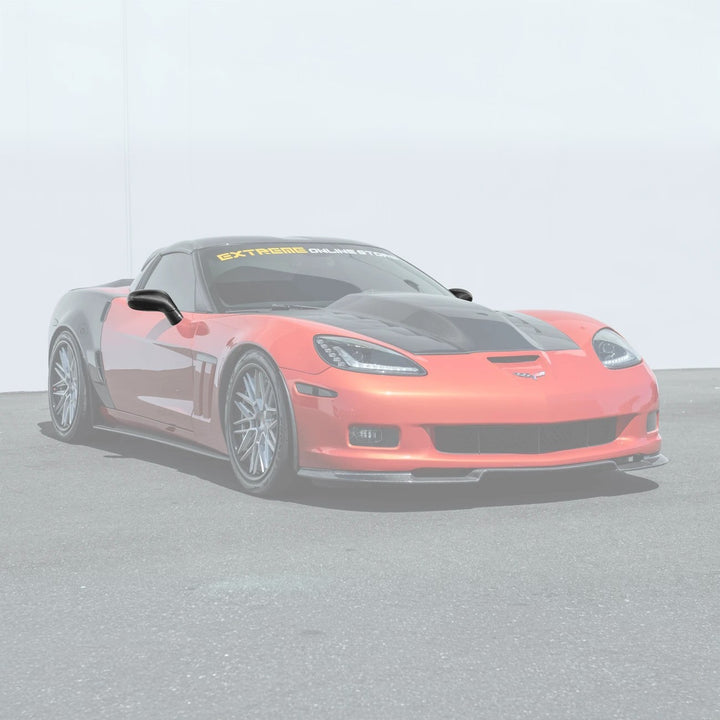 2005-2013 Corvette C6 | Dry Carbon Fiber Side Mirror Covers (4 Pieces)