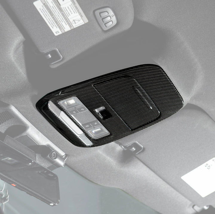 2021-Up Ford F-150 Dry Carbon Fiber Overhead Console Front Map Lamp Frame Panel