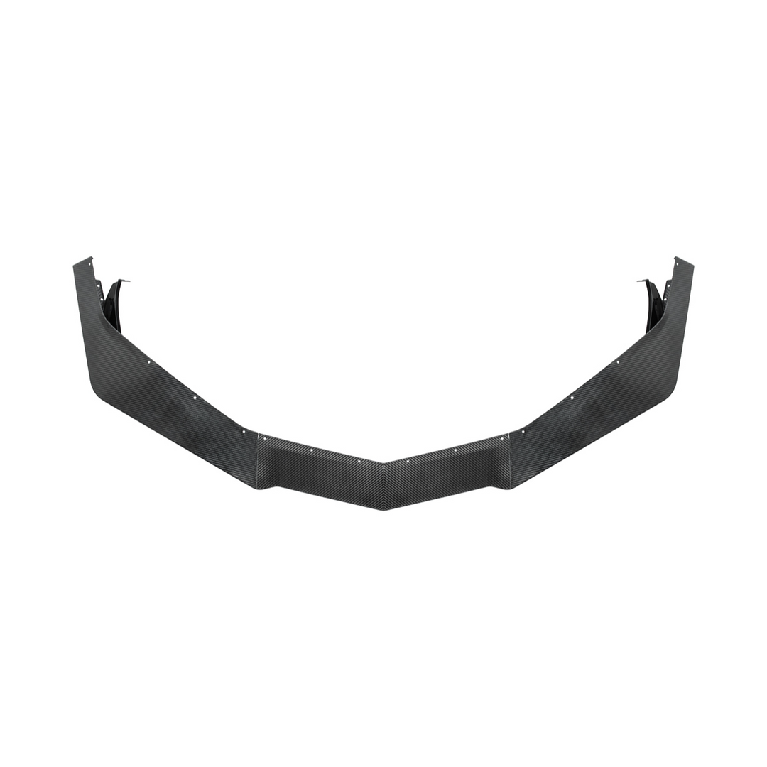 2023-Present Corvette C8 Z06 / E-Ray | Z07 Extended DRY CARBON FIBER Front Lip Splitter &amp; No-Drill Canards