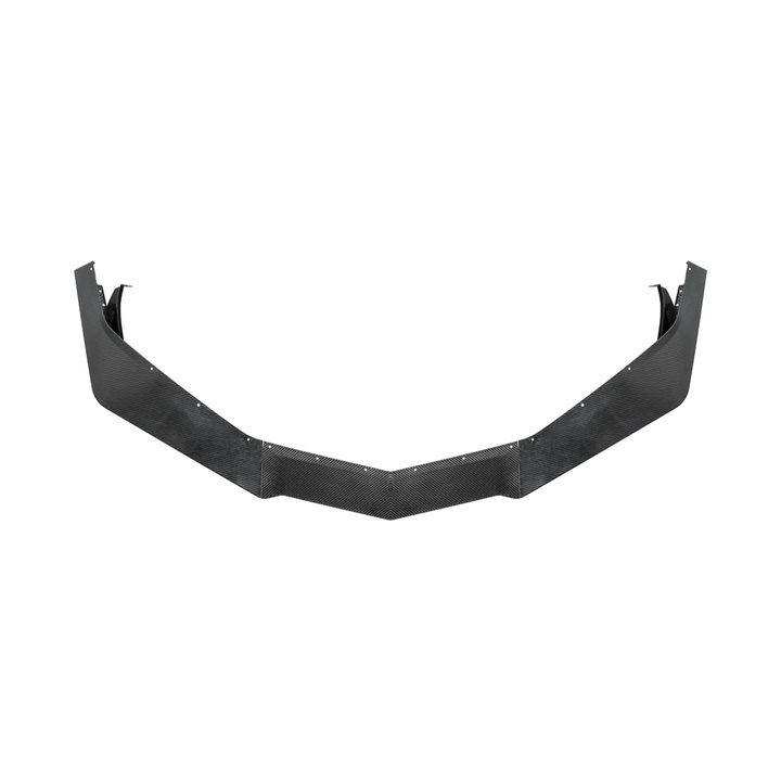 2023-Present Corvette C8 Z06 / E-Ray | Z07 Extended DRY CARBON FIBER Front Lip Splitter &amp; No-Drill Canards