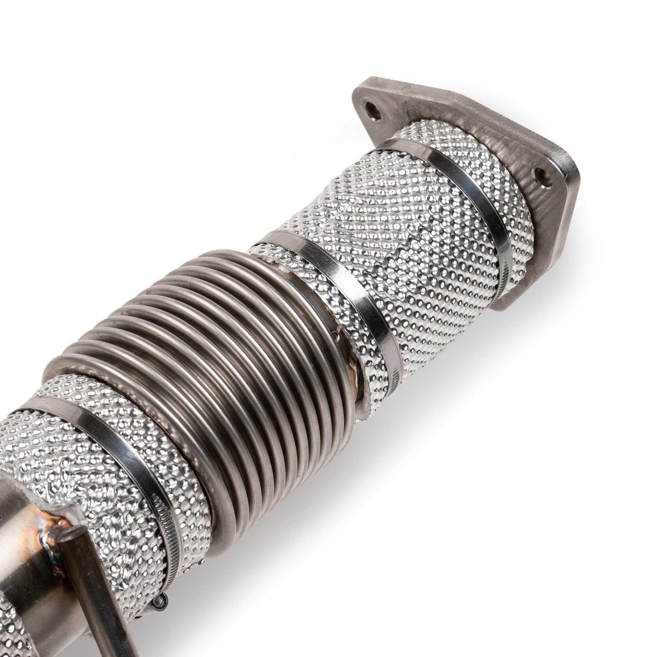 2023 Chevrolet Corvette C8 Z06 SuperSport X-Pipe Cat-Back Exhaust System installed in shop, showcasing premium craftsmanship and performance design.