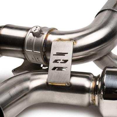 2023 Chevrolet Corvette C8 Z06 Valvetronic Cat-Back Exhaust System installed on vehicle showcasing premium titanium quad tips