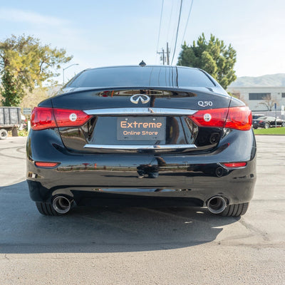 2014-Up Infiniti Q50 Muffler Delete Axle Back 4.5" Dual Tips Exhaust