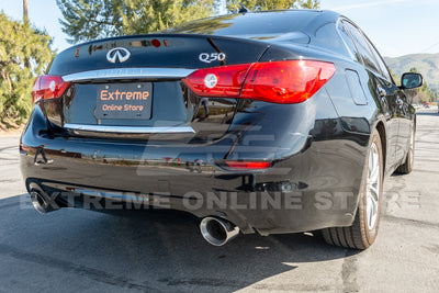 2014-Up Infiniti Q50 Muffler Delete Axle Back 4.5" Dual Tips Exhaust