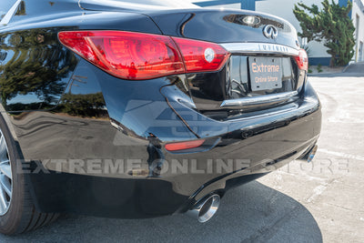 2014-Up Infiniti Q50 Muffler Delete Axle Back 4.5" Dual Tips Exhaust