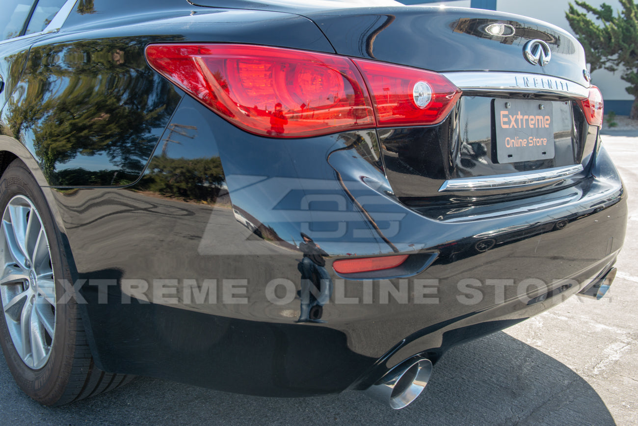 2014-Up Infiniti Q50 Muffler Delete Axle Back 4.5" Dual Tips Exhaust