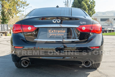 2014-Up Infiniti Q50 Muffler Delete Axle Back 4.5" Dual Tips Exhaust