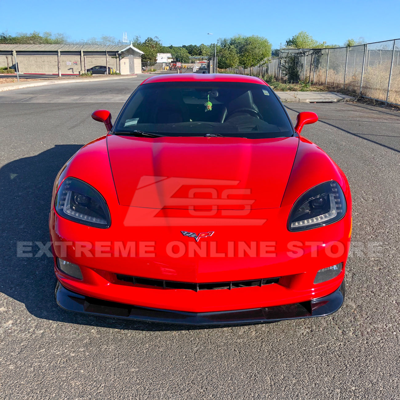 Corvette C6 Base Model Extended Front Splitter Lip & Side Skirts Rocker Panels