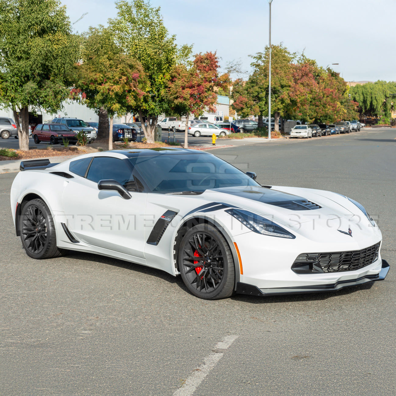 Corvette C7 ZR1 Conversion Extended Front Splitter Lip Ground
