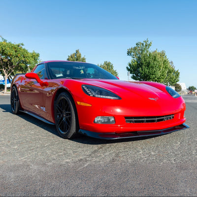 Corvette C6 Base Model Extended Front Splitter Lip & Side Skirts Rocker Panels