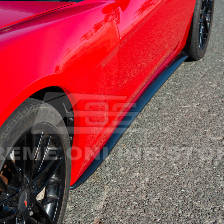 Corvette C6 Base Model Extended Front Splitter Lip &amp; Side Skirts Rocker Panels