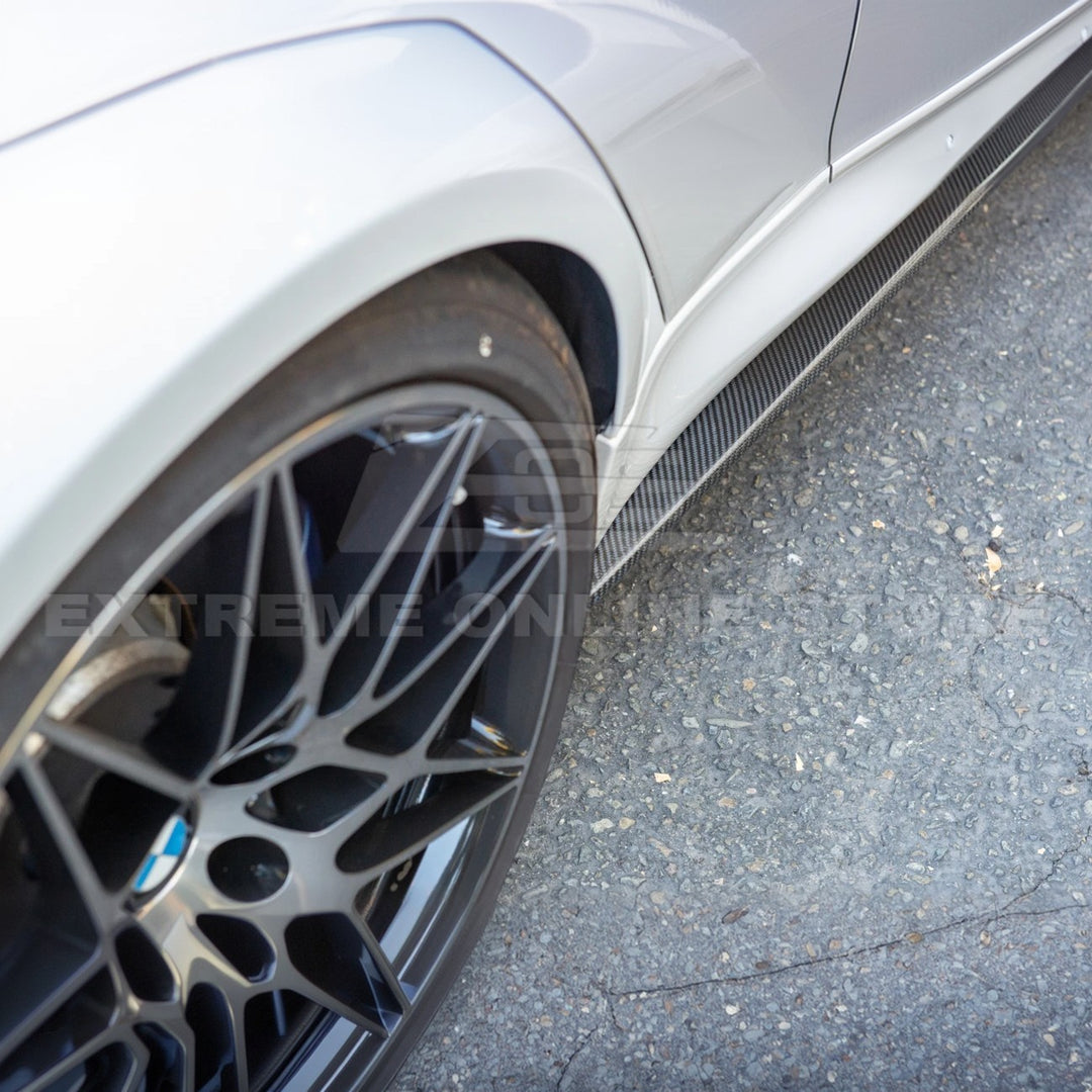 2014-20 BMW F80 M3 Extended Carbon Fiber Side Skirts Rocker Panels