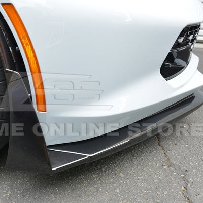 Corvette C7 Stage 3 Style Front Splitter Lip With Side Winglets