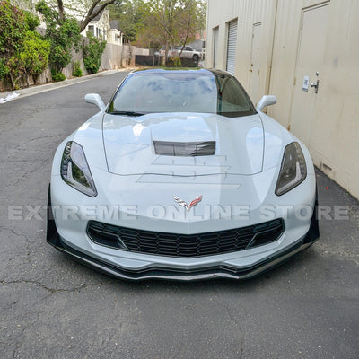 Corvette C7 Stage 3 Style Front Splitter Lip With Side Winglets