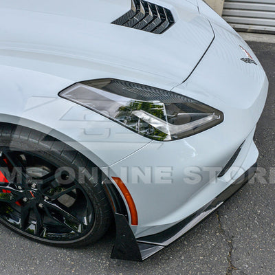 Corvette C7 Stage 3 Style Front Splitter Lip With Side Winglets