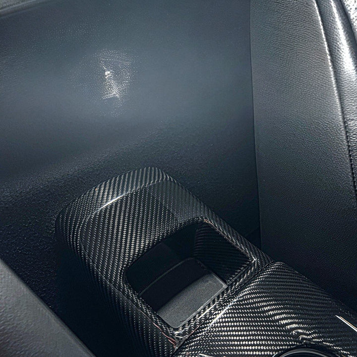 2020-Up Toyota GR Supra Carbon Fiber JDM Factory Style Rear Center Storage Compartment Cover CC-485-BKCF