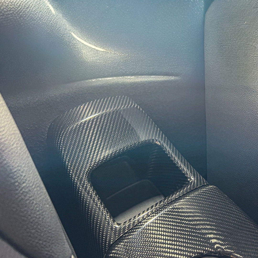 2020-Up Toyota GR Supra Carbon Fiber JDM Factory Style Rear Center Storage Compartment Cover CC-485-BKCF