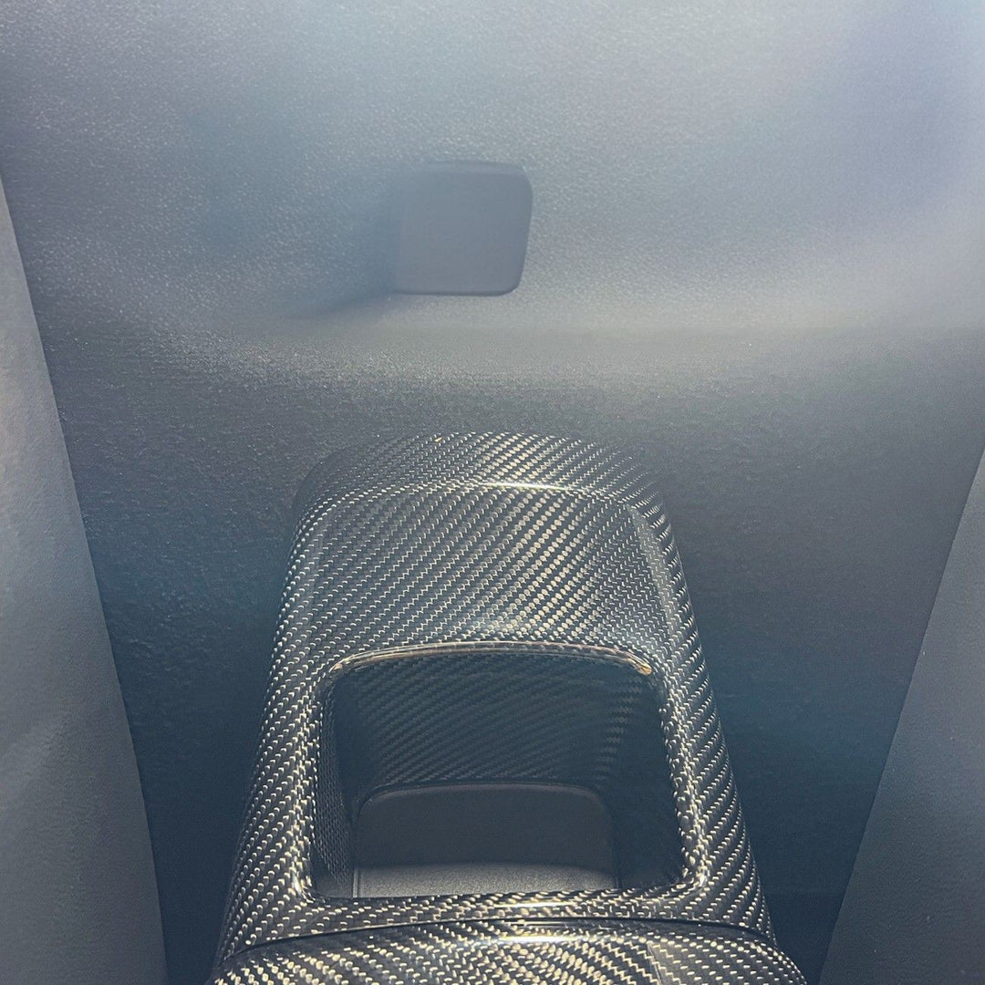 2020-Up Toyota GR Supra Carbon Fiber JDM Factory Style Rear Center Storage Compartment Cover CC-485-BKCF