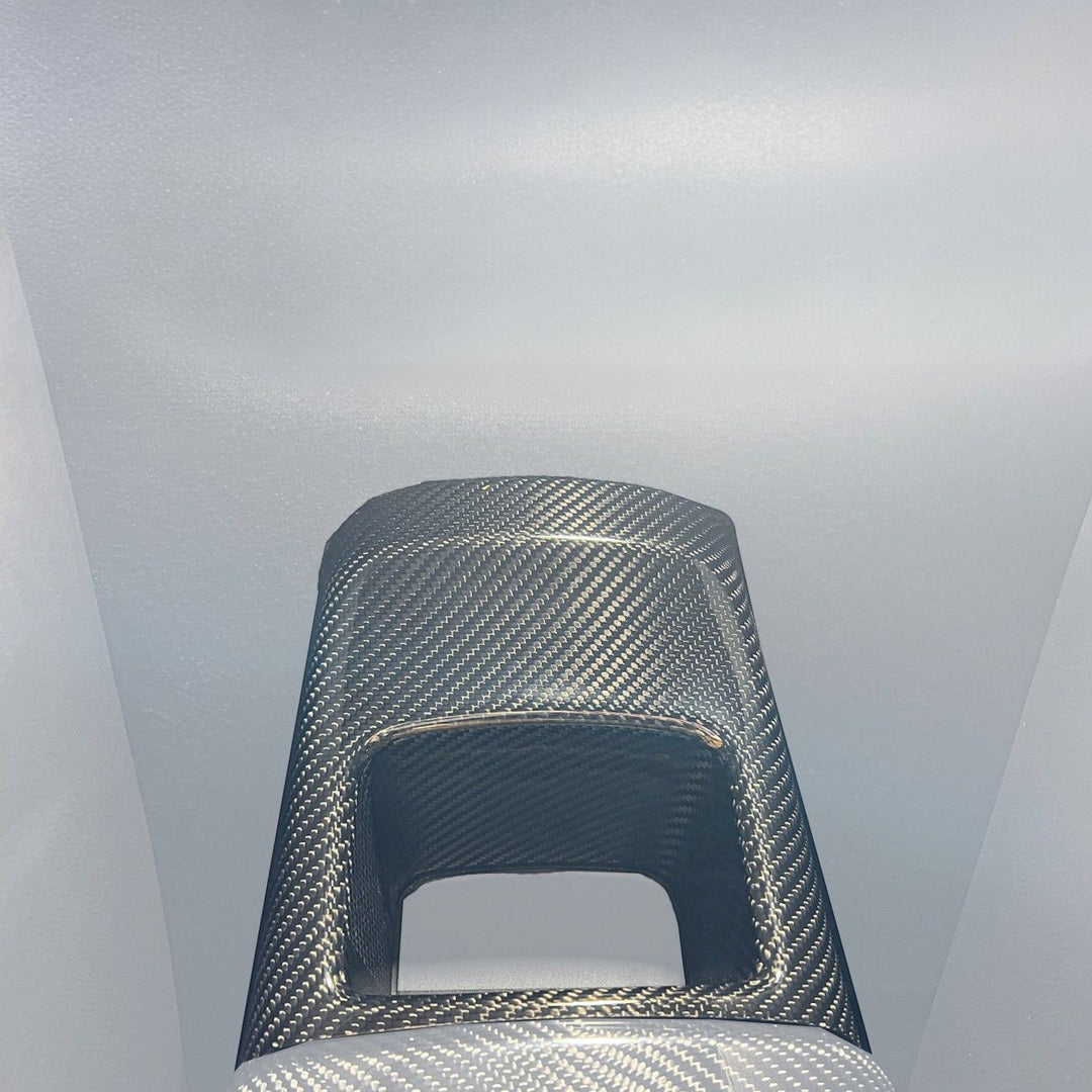 2020-Up Toyota GR Supra Carbon Fiber JDM Factory Style Rear Center Storage Compartment Cover CC-485-BKCF