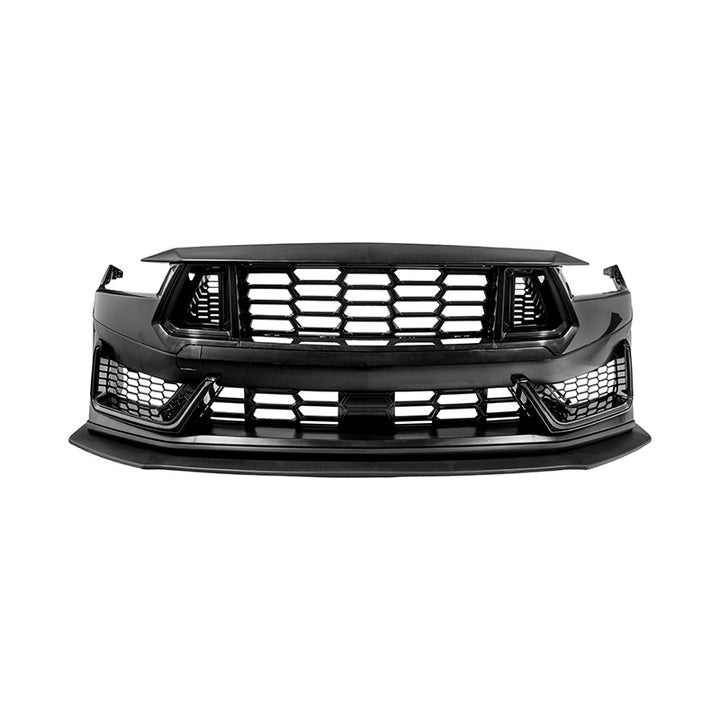 2024-Up Mustang | Dark Horse Style Front Bumper Cover Lip w/ LED Side Grille