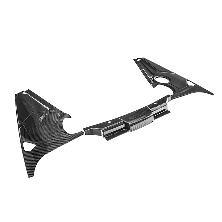 Corvette C8 DRY CARBON FIBER Coupe Engine Bay Panel Cover (3-Pieces Version)