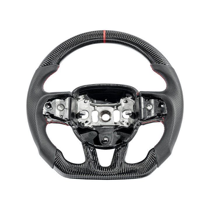 2015-23 Challenger Carbon Fiber Peforated Leather Steering Wheel