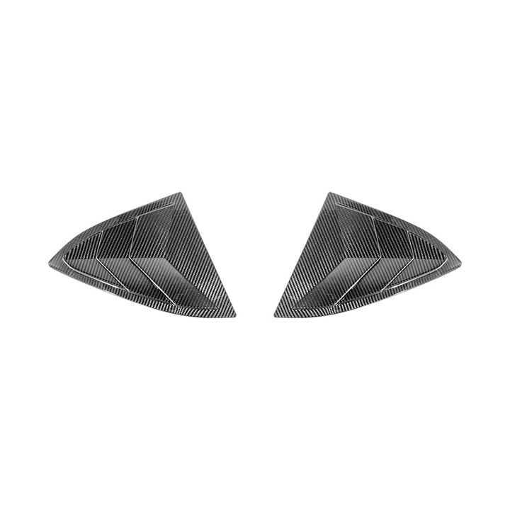 2020-Up Corvette C8 DRY Carbon Fiber Side Quarter Window Louver Sun Shade Cover