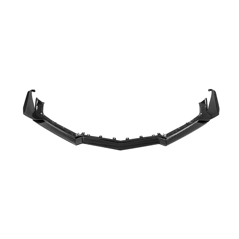 Corvette C8 Z06 | Z07 DRY Carbon Fiber Front Splitter &amp; No Drill Canards