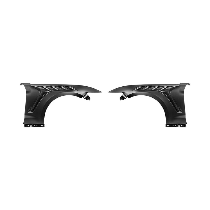 2015-17 Ford Mustang S550 | GTD Style Primed Black Front Side Vented Fenders