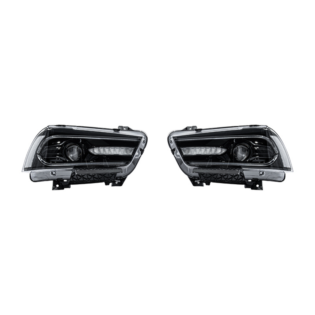 2011-2014 Dodge Charger Facelift Style Sequential LED DRL Projector Headlights