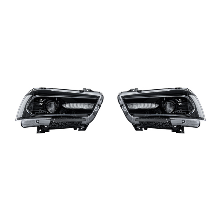 2011-2014 Dodge Charger Facelift Style Sequential LED DRL Projector Headlights