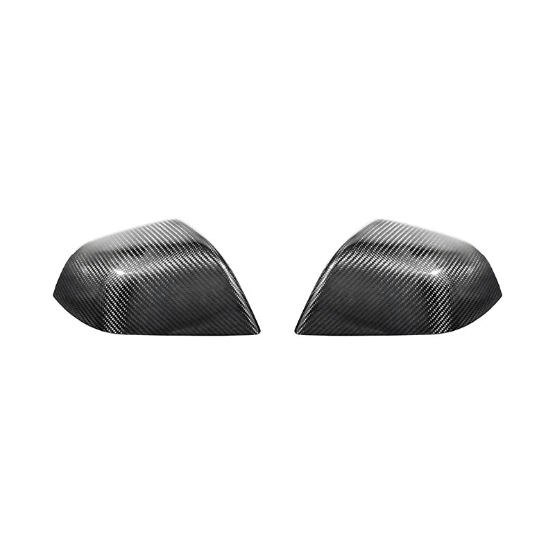 2024-Up Tesla Model 3 Dry Carbon Fiber Tape On Side Mirror Cap Covers Pair