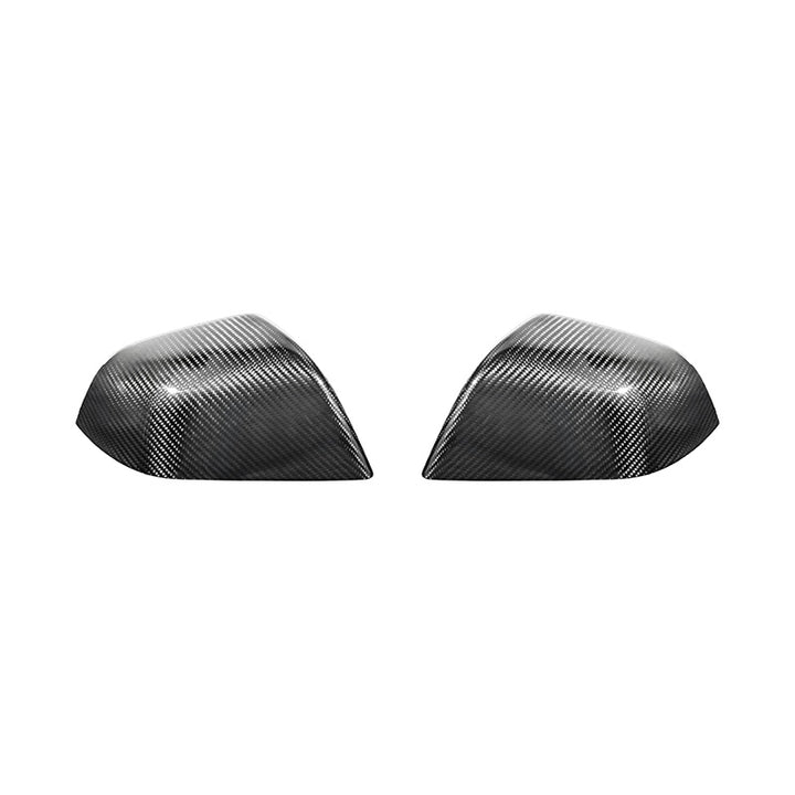 2024-Up Tesla Model 3 Dry Carbon Fiber Tape On Side Mirror Cap Covers Pair