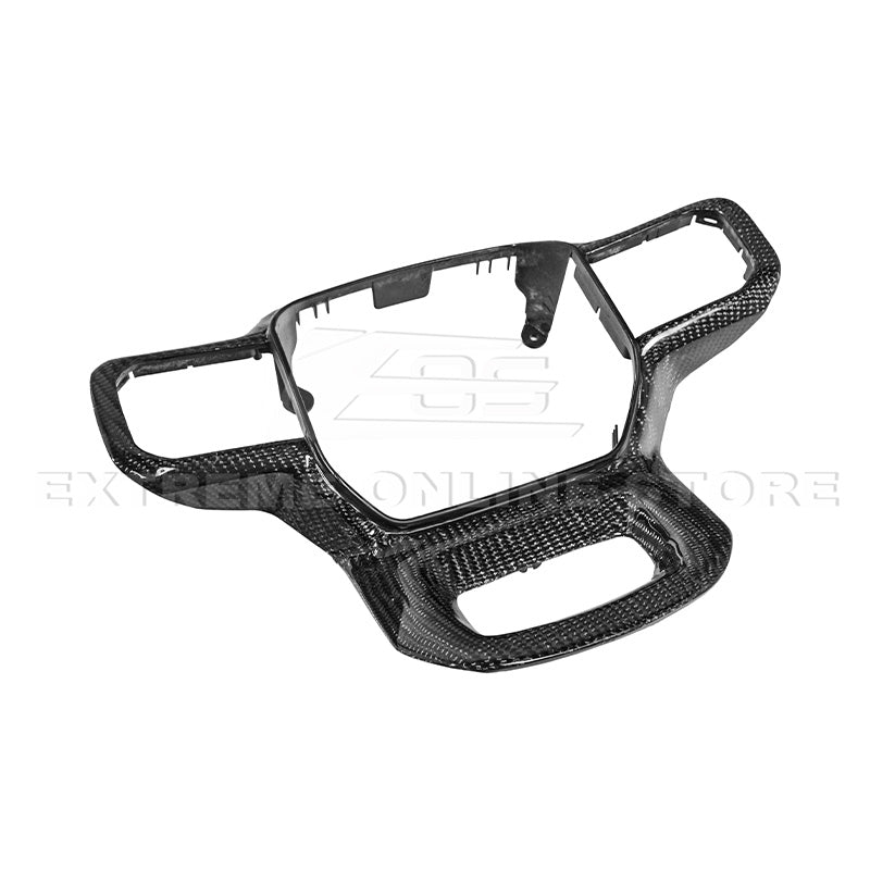 Steering Wheel Button Cover For Ford F150 2021-2022 – ABS Carbon Fiber Look Trim (Red) - View #11