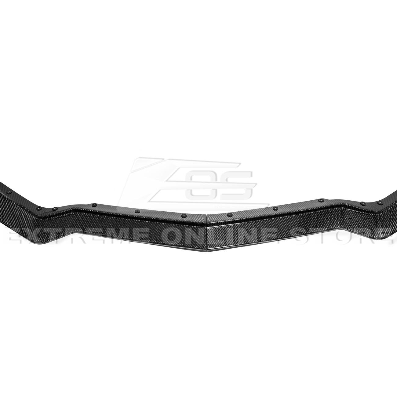 Front splitter ground effect for Corvette C8 with 5VM package, featuring aggressive aerodynamic design and premium factory-style fitment.