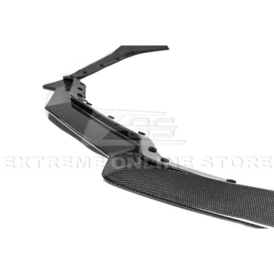 Front splitter ground effect for Corvette C8 with 5VM package, featuring aggressive aerodynamic design and premium factory-style fitment.