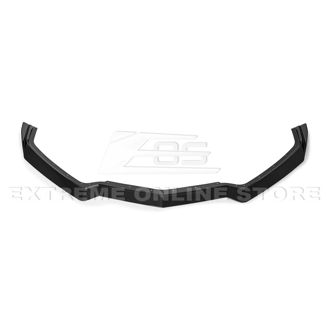 Front splitter ground effect for Corvette C8 with 5VM package, featuring aggressive aerodynamic design and premium factory-style fitment.